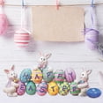 thumbnail image 3 of 2x figurita de de Pascua, estatua de conejo, manualidades, huevos de Pascua de resina coleccionables para boda, escritor Zulema Estatua del Conejo de Pascua, 3 of 8