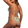 thumbnail image 5 of Garronmavis Triangle Bikini Sets for Women Full Coverage Bottoms Summer Lemon Print Sexy Thong Bathing Suit Swimwear Halter Hawaiian Style Swim Suit, 5 of 6