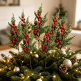 thumbnail image 4 of 2026 Christmas Home Party Decoration Christmas Artificial Branches For Vase Fillers Home Table Mantel Christmas House Decor Christmas Celebration Party Supplies, 4 of 7