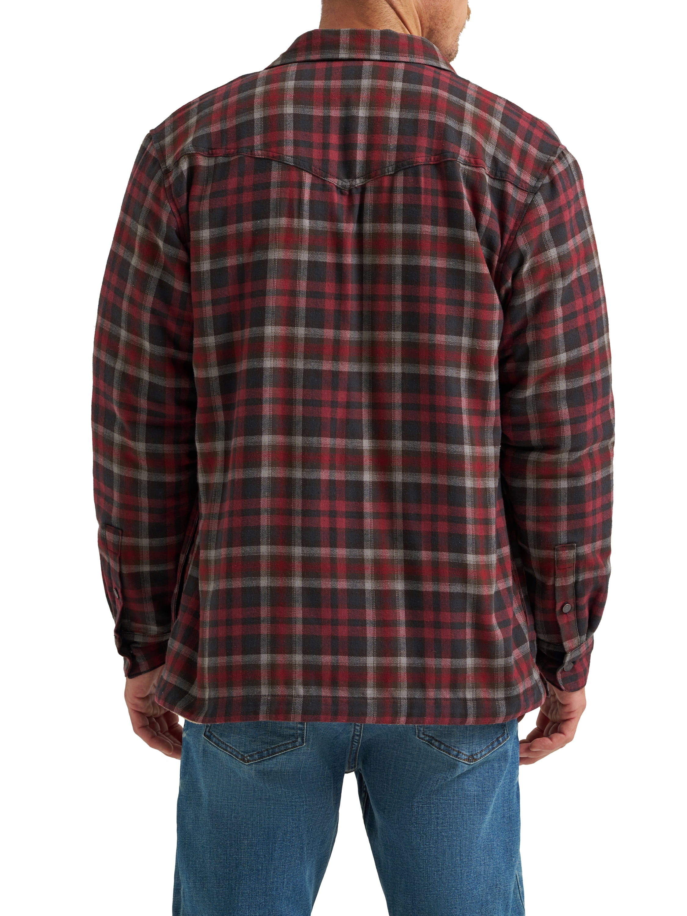 Wrangler® Men's and Big Men's Long Sleeve Sherpa Heavyweight Shirt Jacket (S-5XL)