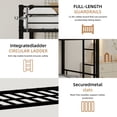 thumbnail image 5 of Harper & Bright Designs Twin Over Twin Bunk Bed with Trundle, Metal Bunk Bed Frame with Ladder and Guardrail for Boys Girls, Black, 5 of 14