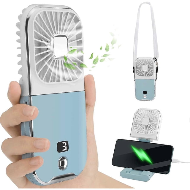 Portable Fan, Portable Mini Fan, Handheld Fan, 4 Speed Small Personal Fan, Pocket Fan, 180 Rechargeable Quiet USB Fan for Outdoor, Travel