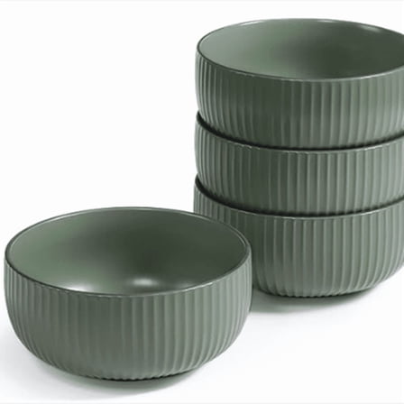 Large Ceramic Bowl Set — 46oz Serving Bowls for Cereal, Salad, Pasta & Soup (Set of 4)