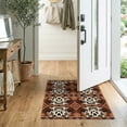thumbnail image 2 of ODIKA 2'x3' Washable Accent Rug Pet Friendly, Bedside Mat Fake Hide With Contrasting Cream Background And Tan Markings for Bedroom, Nursery, RV, 2 of 7