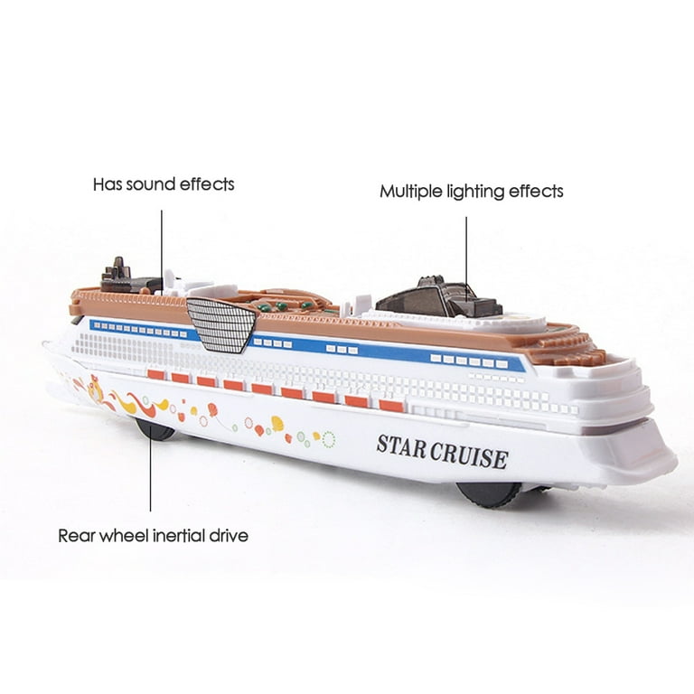 Toyland® 41cm (16) Kleurrijk Cruiseschip met Beweegbare Deuren - Drijvend Waterspeelgoed voor Kinderen - Speelgoed voor in Het Zwembad en in Bad - 3 Jaar en Ouder