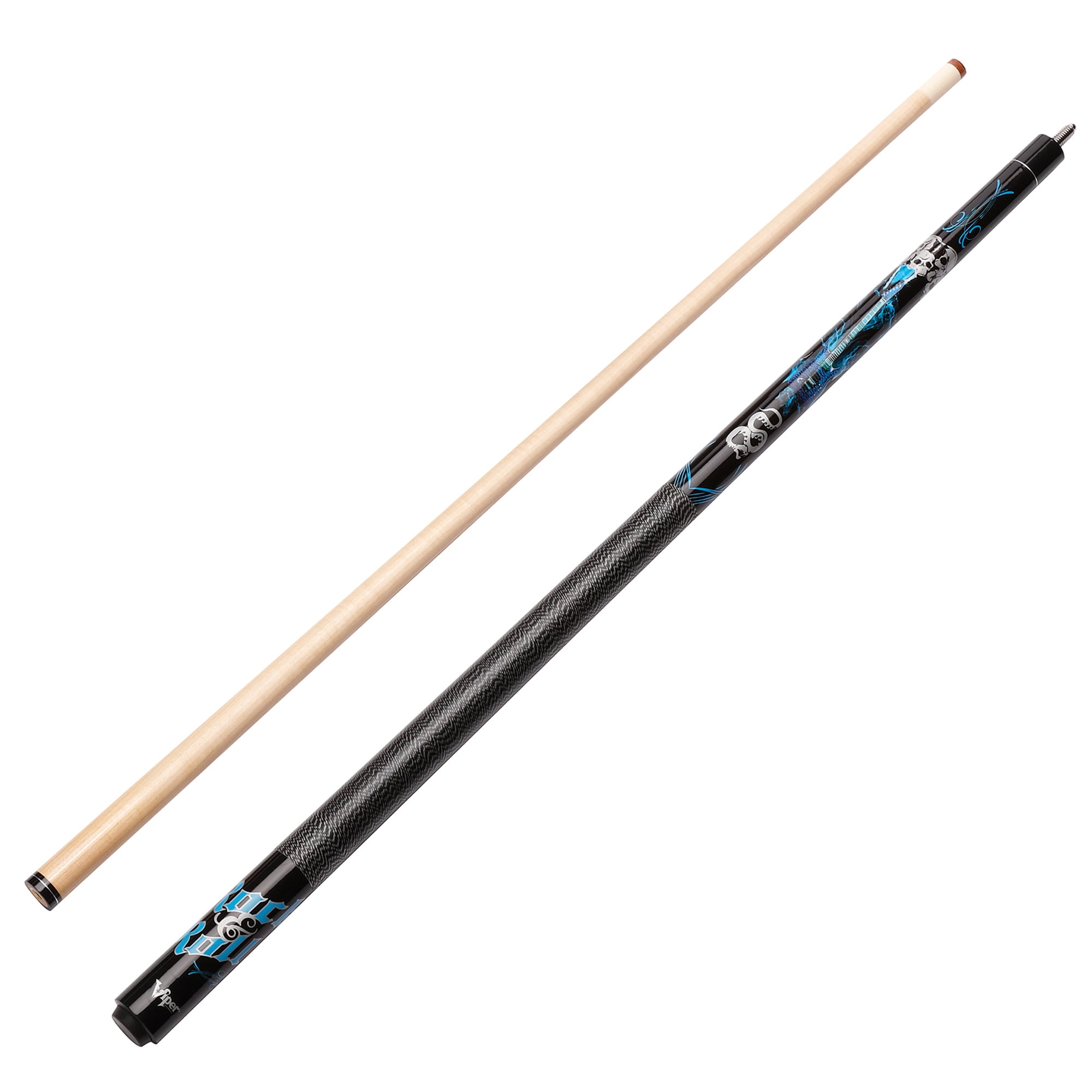 Viper Billiard Master Pool Ball Set, Viper Underground Fatal Shot Cue, Viper Underground Rock & Roll Cue, Viper Underground Celtic Blood Cue, and Viper Underground Raven Cue