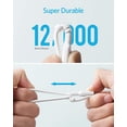 thumbnail image 4 of Anker Powerline II 3' USB A to USB C to Micro USB to Lightning Cable, White, 4 of 7