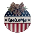 thumbnail image 2 of Front Door Decor, Hanging Porch Decor, American Flag Decorations, Outdoor Porch Decor, 12 Inch Diameter Round Wooden Patriotic Plaque, 250Th Us Independence Day Outdoor Entryway, 2 of 8