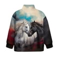 thumbnail image 5 of Uorisanigo Oversized Girls Half Zip Pullover Sweatshirt Kids Long Sleeve Pullover Top for Vacation Shopping Exercise Wear Western Horse Quarter Zipper Hoodies Jackets, 5 of 7