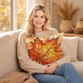 thumbnail image 5 of Fall Harvest Throw Pillow Covers 18x18 Inch, Printed Pumpkin Decorative Square Pillowcases, Farmhouse Holiday Cushion Covers for Sofa Living Room Home Fall Halloween Thanksgiving Decor, 5 of 5