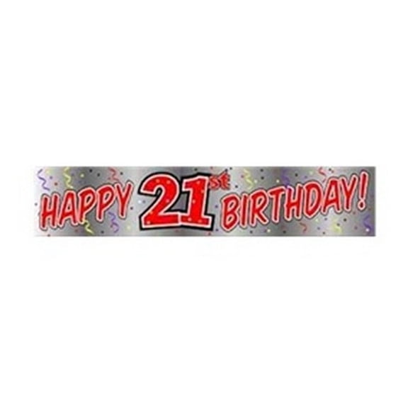 Metallic 21st Birthday Banner