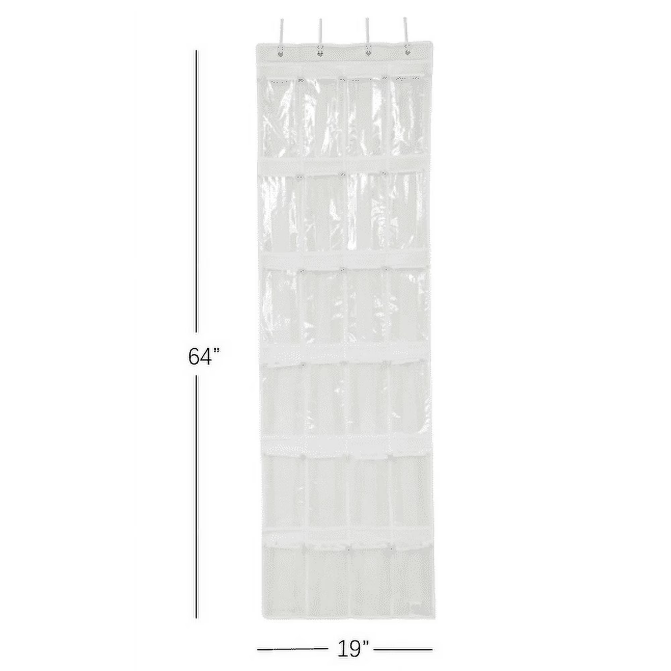 Mainstays 24-Pocket Over-the-Door Shoe Organizer, White photo 2