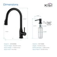 thumbnail image 6 of KIBI High Arc Pull Out Single Level Lead Free Brass Kitchen Faucet with Sprayer & Soap Dispenser, 6 of 10