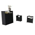thumbnail image 2 of Shunda K 3 Piece Bedroom Set, Kairo Dresser + Omaha Nightstand + Omaha Nightstand, Black, 2 of 5