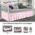 thumbnail image 4 of SGI Bedding Day Bed Skirt | Twin 18" Inch Drop, Ruffled Microfiber Bed Skirt | Fade Resistant, Wrinkle Free, Anti-static, Decorative, Extra Storage Space, Clutter-Free | Pink, 4 of 8