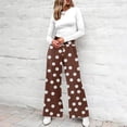 thumbnail image 5 of Delayuji Women's Wide Leg Pants Dot Printed Palazzo Pants High Waisted Casual Loose Straight Leg Pants with Pockets Womens Trousers, 5 of 6