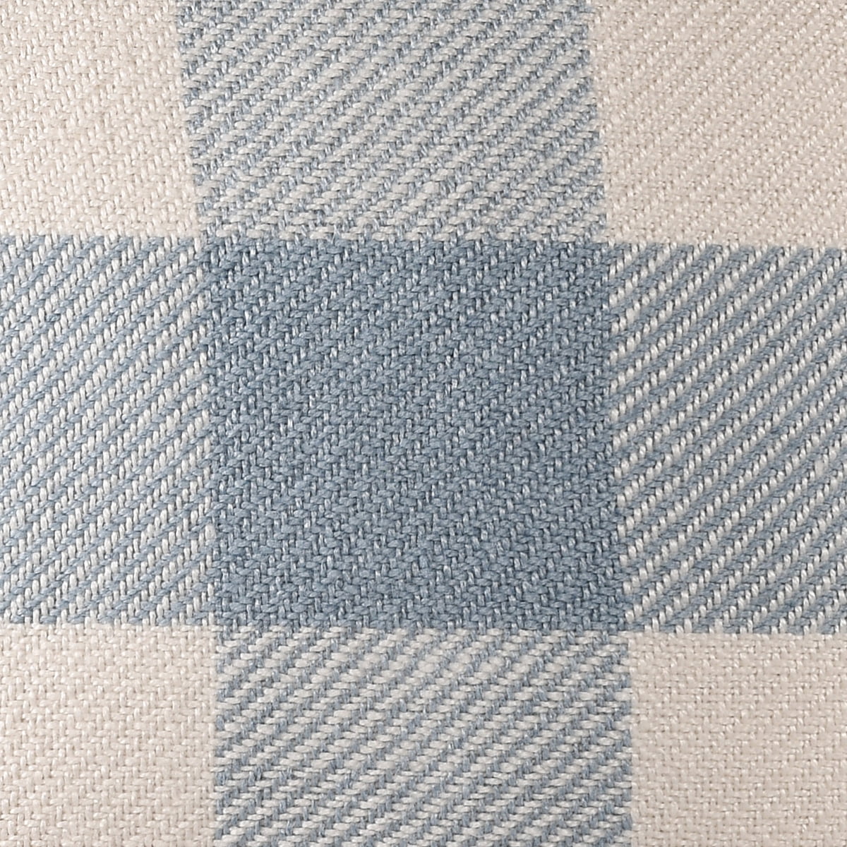 Harlow Hill Eva 20" x 20" Blue/Ivory Plaid Performance Adult Decorative Throw Pillow Cover