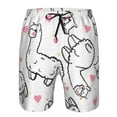 thumbnail image 4 of Disketp Men'S Swim Trunks Hawaiian Breathable Surf Beach Swimsuits Mesh Lining Beach Shorts With Pockets-Alpacas And Hearts, 4 of 9