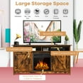 Costway 60'' Industrial Fireplace TV Stand W/18'' 750W/1500W Electric