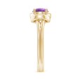 thumbnail image 5 of ANGARA Natural Solitaire Amethyst Infinity Knot Ring in 14K Yellow Gold for Women (Size-6mm) | February Birthstone, Birthday, Anniversary, Jewelry Gift for Women | Natural Amethyst Ring, 5 of 10