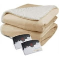 thumbnail image 5 of Pure Warmth Velour Sherpa Electric Blanket - Warm King Size Heating Blanket with Auto Shut Off and 10 Heat Settings - Linen, 5 of 5