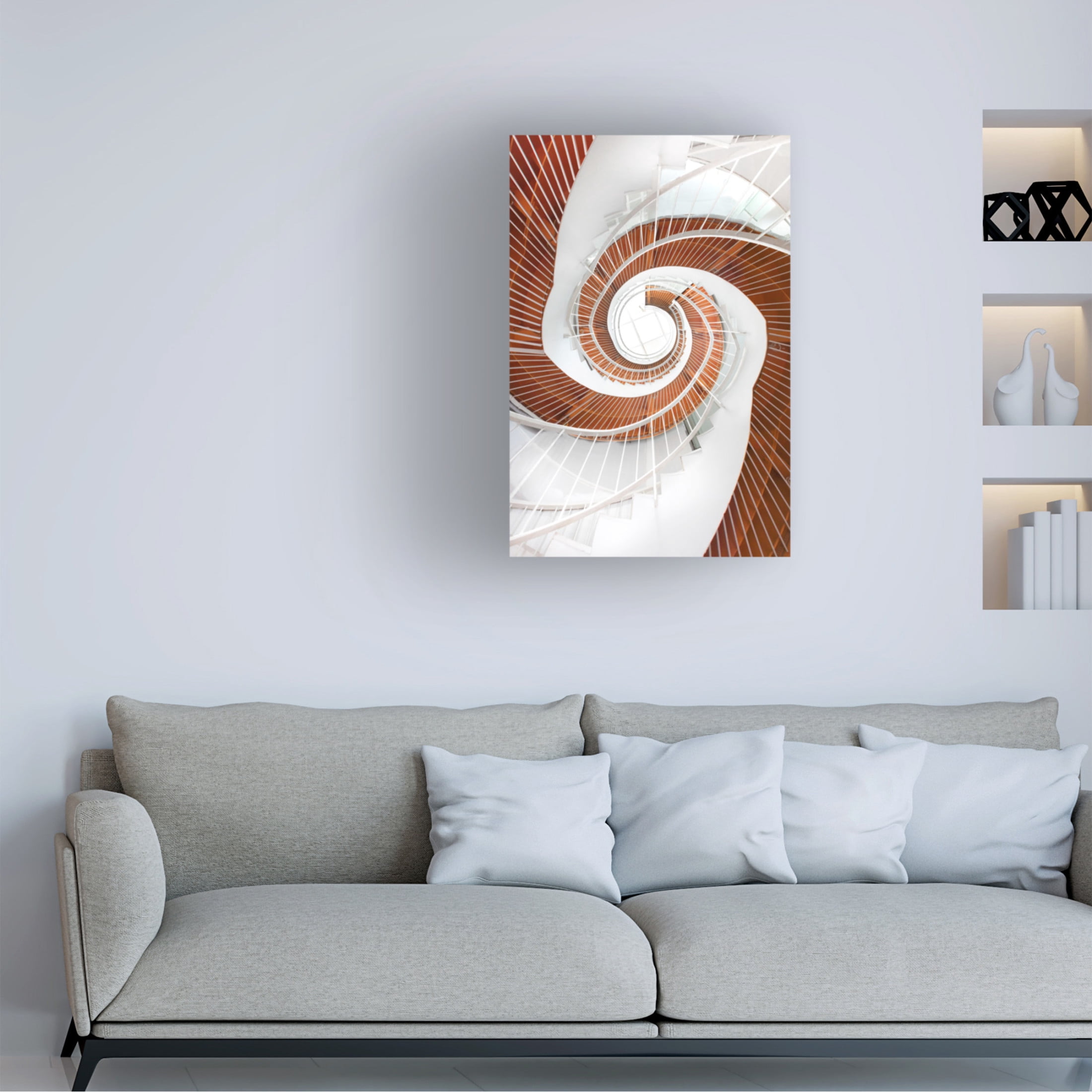 Trademark Fine Art Peiyin Wang Spiral Staircase Canvas Wall Art