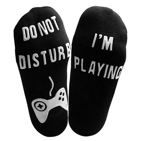 

Gzztg Socks for Women Men Unisex Do Not Disturb Great Gamer Gift Letter Print Funny Ankle Socks