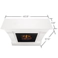 thumbnail image 4 of Real Flame Canada Chateau Traditional Solid Wood Electric Fireplace in White, 4 of 16