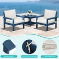 thumbnail image 3 of FUNDAZE 7-Piece OversizePatio Furniture Sets, Waterproof HDPE Frame Outdoor Conversation Sets Perfect for Patio, Poolside & Backyard, Navy Frame with Khaki Cushion, 3 of 11