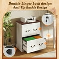 thumbnail image 4 of GALAXHERO 2 Drawer File Cabinet with Lock, Wood Farmhouse Lateral Filing Cabinet Fits Letter/Legal/A4 Size, Printer Stand with Charging Station for Home Office, White, 4 of 7
