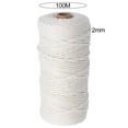 thumbnail image 7 of 100M/Roll Macrame Cord,2mm x 109yard Cotton Twine String Cord, Woven Cotton Rope Craft String for DIY Knitting Plant Hangers Christmas Wedding Décor, 7 of 7