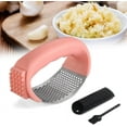 thumbnail image 1 of Xihbxyly Prensador de Ajo de Acero Inoxidable, Mango Ergonómico, Triturador de Ajo Basculante Que Ahorra Tiempo, Fácil de Limpiar, Ideal para Cocinar, Regalo Ideal para Chefs Caseros., 1 of 7