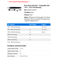 thumbnail image 2 of Rear Shock Absorber - Compatible with 1979 - 1993 Ford Mustang 1980 1981 1982 1983 1984 1985 1986 1987 1988 1989 1990 1991 1992, 2 of 2