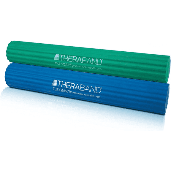 THERABAND FlexBar, Tennis Elbow Therapy Bar, Set of 2, Medium-Heavy