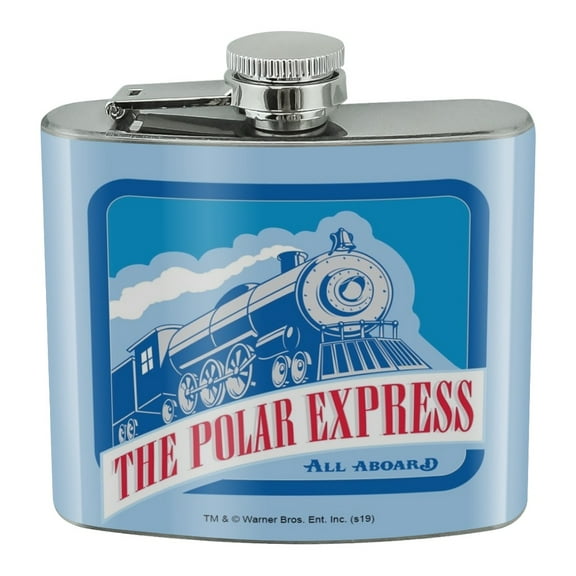 The Polar Express All Aboard Stainless Steel 5oz Hip Drink Kidney Flask