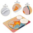 thumbnail image 3 of Yayeee Dish Drying Mat for Kitchen Counter 16"x18" Microfiber Absorbent Pad, Goldfish, 3 of 7