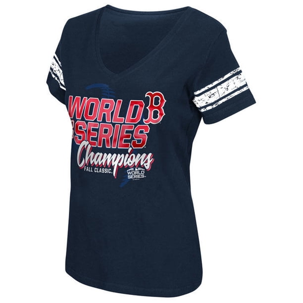 G-III Sports Womens Red Sox 2018 World Series Camiseta gráfica, azul, pequeña