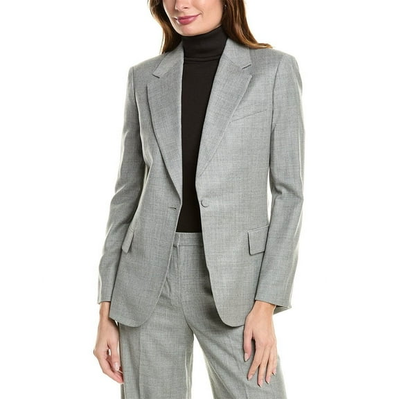 Theory womens Fitted Wool Blazer, 0, Grey