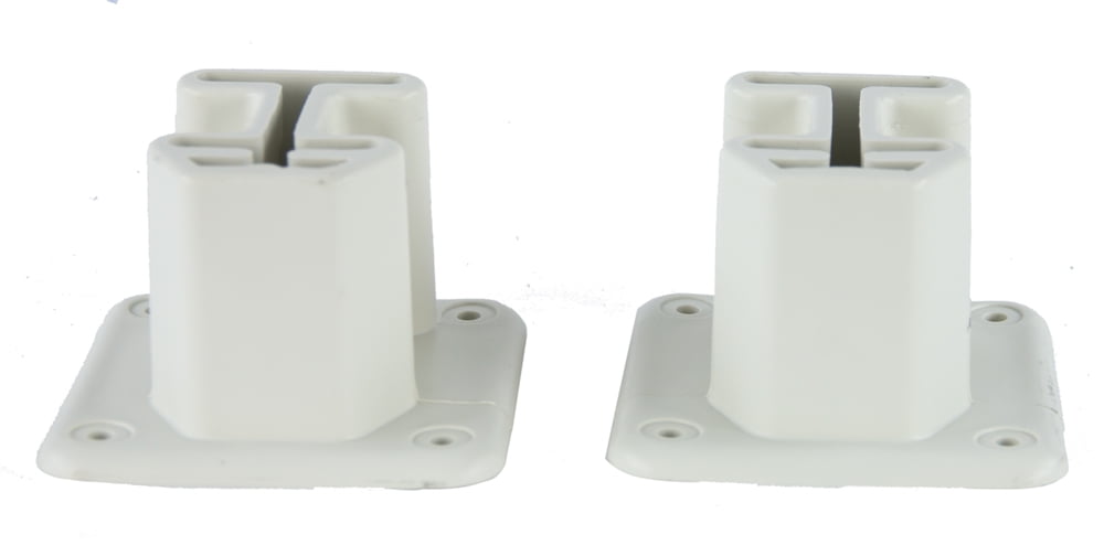 Plastic Pack of 2 Deck Flanges to Mount for Above Ground Swimming Pool Ladder 