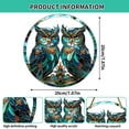 thumbnail image 6 of Sinkoo 2 Pack Boho Decor Two Owls Suncatcher for Window Hanging, Acrylic Sun Catcher for Home Garden Ornaments, Owls Gift for Christmas Family Friends Bird Lovers, 6 of 7
