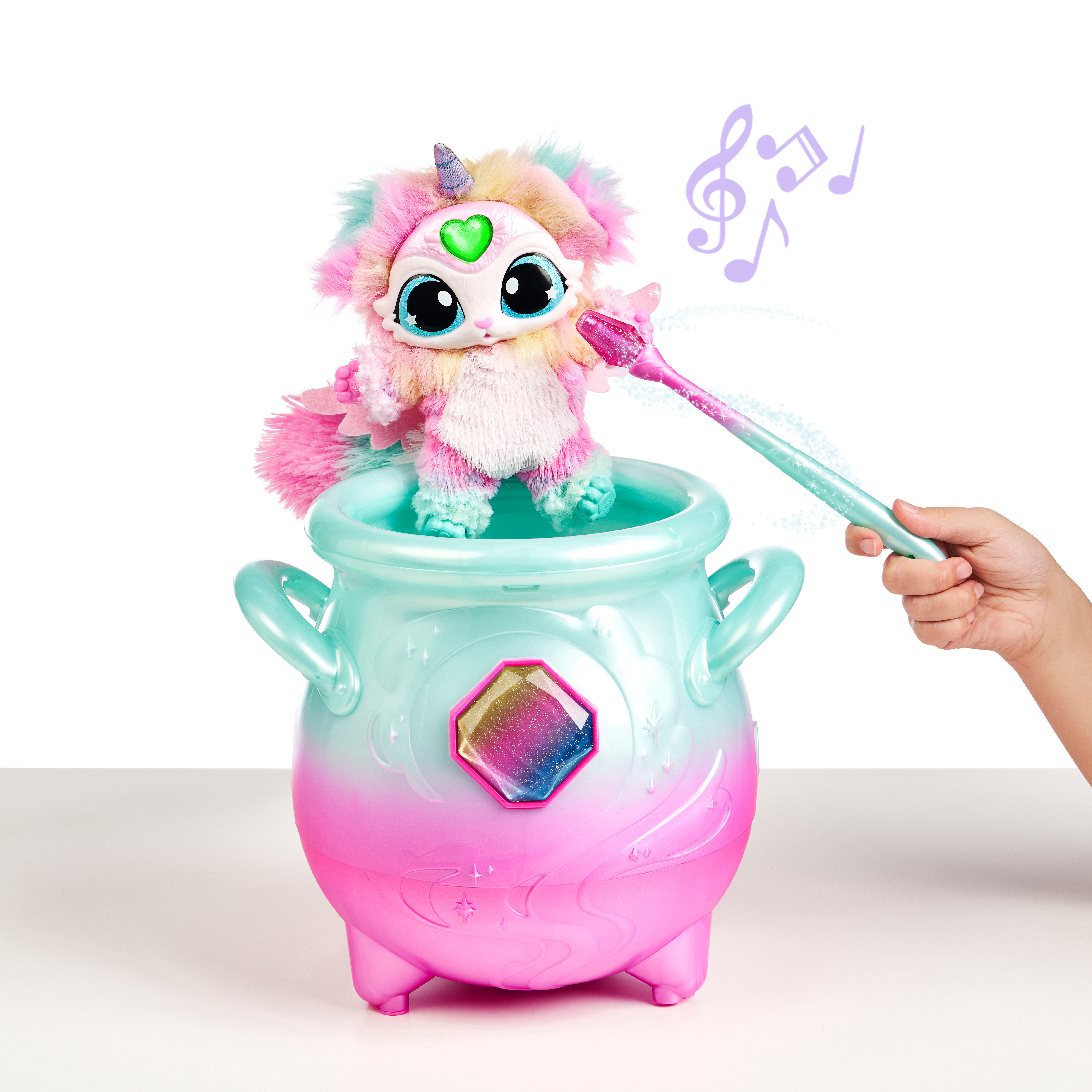Magic Mixies Magical Misting Cauldron with Exclusive Interactive 8 inch Rainbow Plush Toy and 50+ Sounds and Reactions, Toys for Kids, Ages 5+ - image 3 of 13