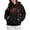 ZC Black, variant on Womens Brooklyn Letter Hoodies Hooded Long Sleeve Kangaroo Pocket Loose Fit Pullover Tops Varsity Style Sweatshirts