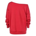 thumbnail image 4 of Camisas Navideñas Para Mujeres Tops de Manga Larga Moda Shew Collar Impresión de Otoño Blusa Suelta Con Hombros Descubiertos Odeerbi ODB195837, 4 of 5