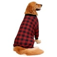 thumbnail image 4 of HDE Dog Pajamas One Piece Jumpsuit Lightweight Dog PJs Shirt for S-3XL Dogs Buffalo Plaid XXL, 4 of 7