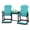 Black, Aruba Blue, variant on DutchCrafters Plastic Poly Outdoor Bistro Set with 2 Chairs and Attached Center Table, 3 Piece Patio Furniture Set - Amish Made in USA