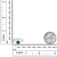 thumbnail image 3 of Gem Stone King 1.70 Ct 7mm Round London Blue Topaz 925 Silver and 10K Yellow Gold Ring Ring (Size 6), 3 of 4