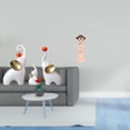 thumbnail image 2 of Esculturas De Animales De La Familia De Elefantes Y Estatua De Resina De Niña En Miniatura Para Escritorio, Sala De Estar, Dormitorio, Oficina, Decoración De Granja., 2 of 8