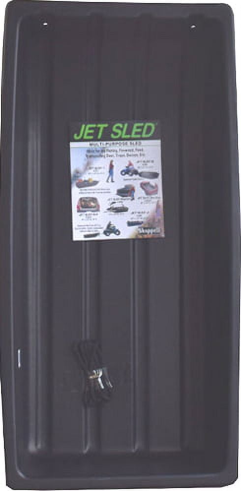 Eagle Claw Shappell Plastic 66 In. Poly Jet Sled, Black, Extra Large,  Hunting Game Cart