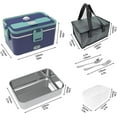 HOUFIY Electric Lunch Box - 1.8L, 12/24/110V, Portable Warmer for Car