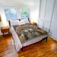 thumbnail image 2 of Pure Country Weavers Wolf Spirit Chief Large Tapestry Throw Woven from Cotton - Made in The USA (72x54), 2 of 7
